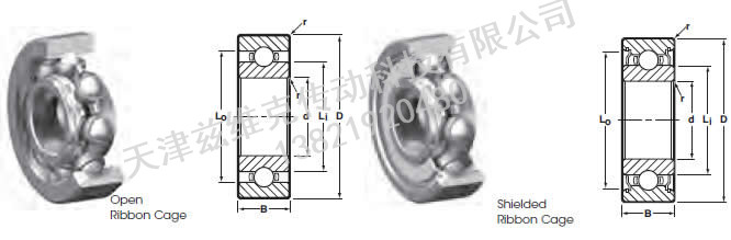 NHBB SSR-1901X 深溝球軸承圖紙